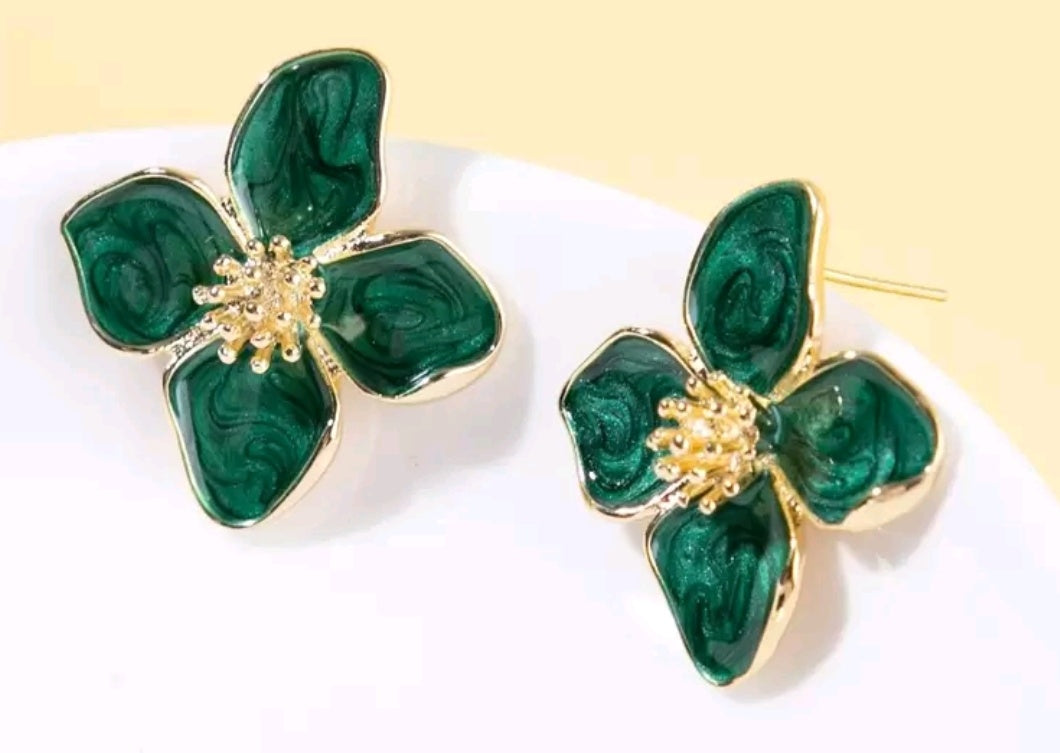 Ohrringe Madde Dunkelgrün