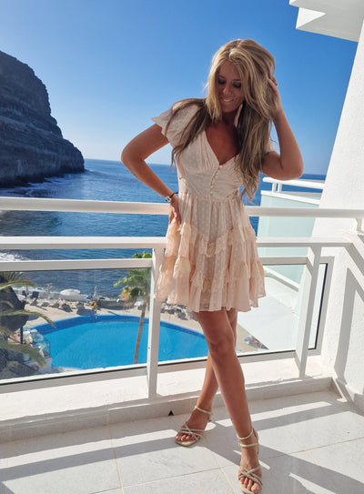 Bohemische rosa Kleid