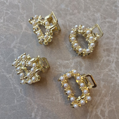 Haarklammer Gold Strass 2 cm