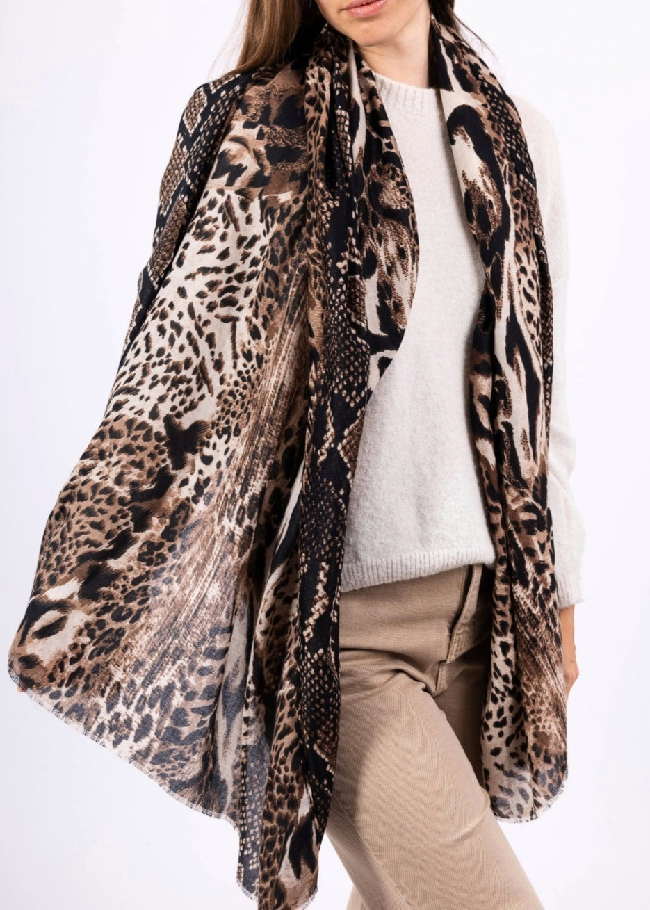 Halswärmer Tier Braun Leoopardmuster