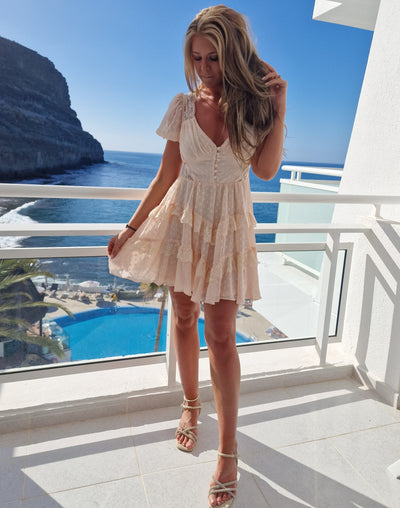 Bohemische rosa Kleid