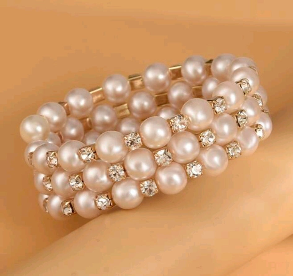 Armband Sara Perlen/Gold