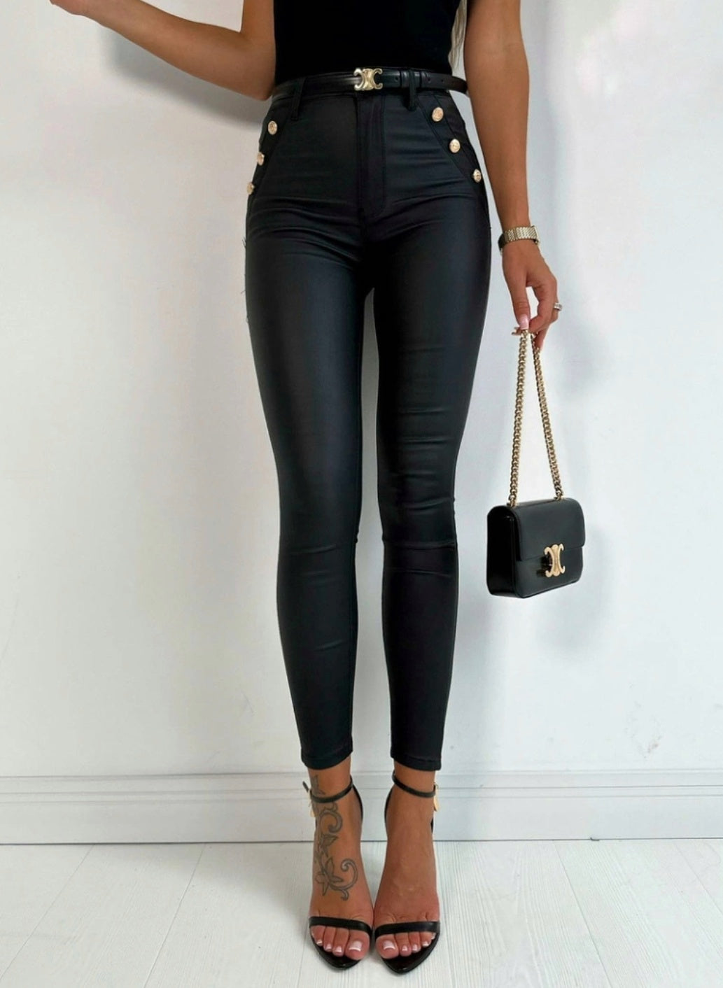 Falsche Lederhosen Schwarz