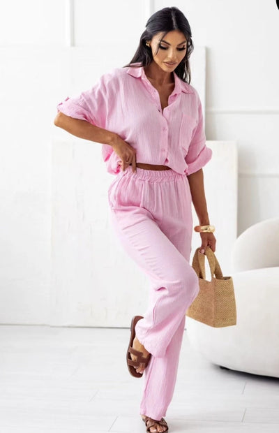 Set mit Hemd und Hose Rosa