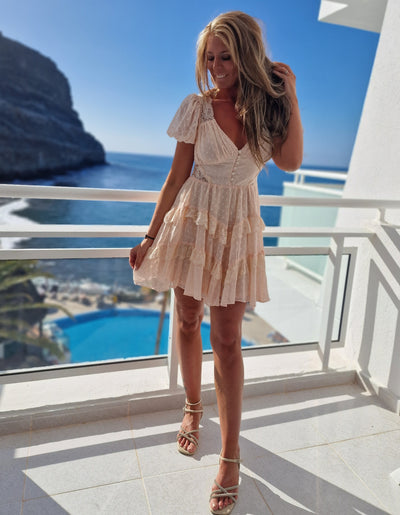 Bohemische rosa Kleid