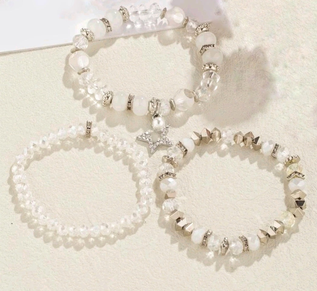 3 Stück Armband Silber