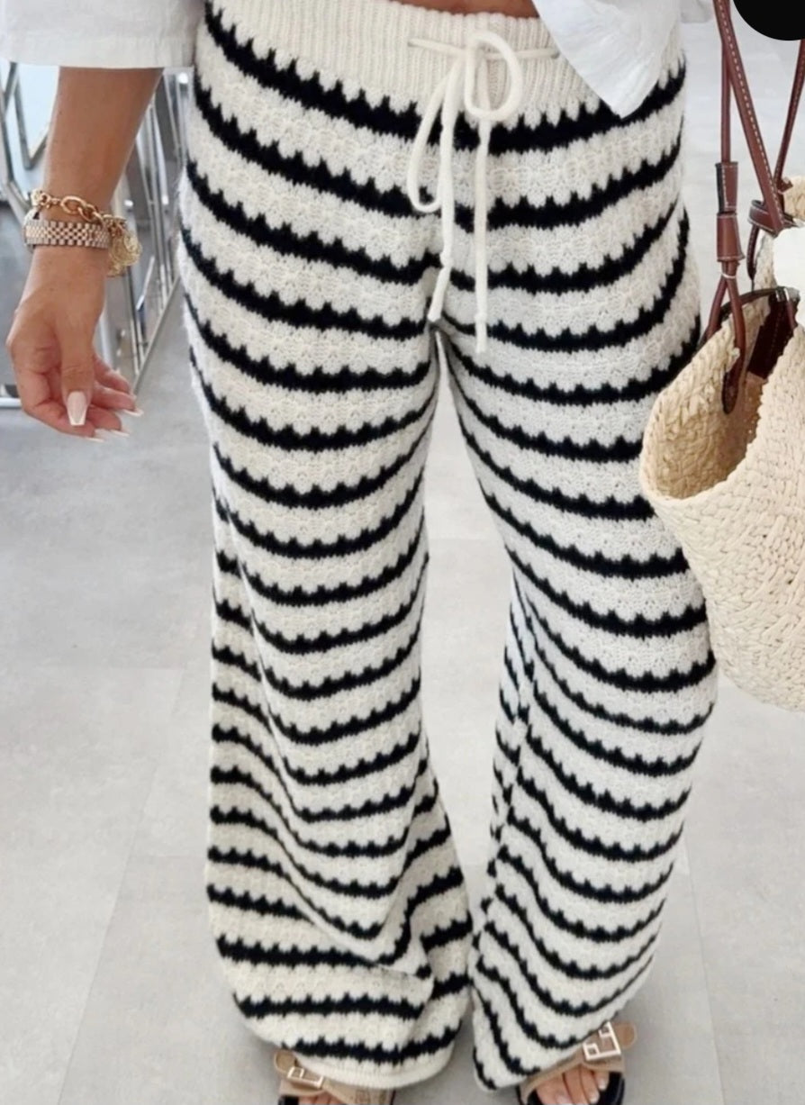 Gestrickte Hosen Italien Weiß