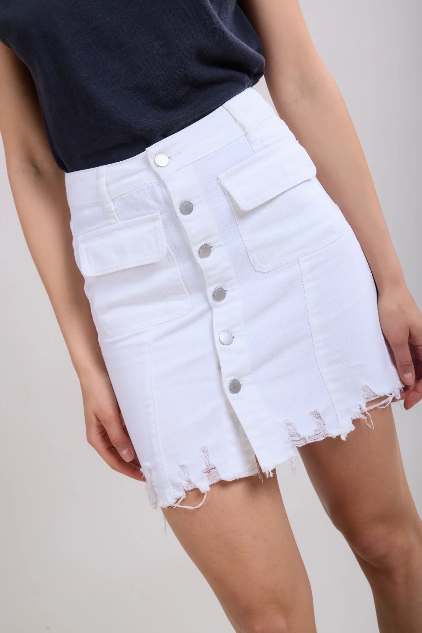 Toxik Jeansrock Weiß