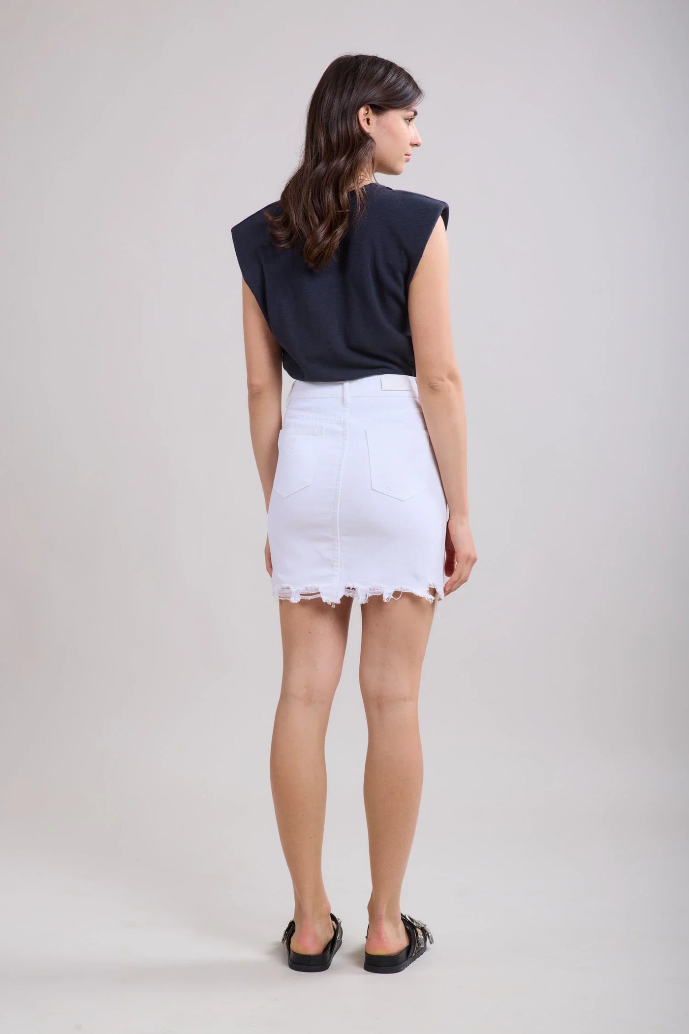 Toxik Jeansrock Weiß